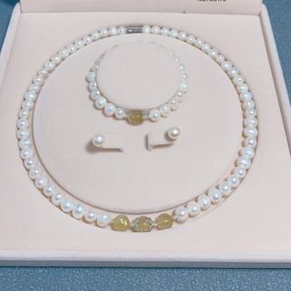 BỘ NGỌC TRAI NUÔI NƯỚC NGỌT THIÊN NHIÊN ĐÁ THẠCH ANH TÓC VÀNG - THẮNG GIANG