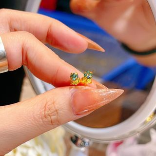 BÔNG TAI NỤ VÀNG TÂY 10 KARA BỌC KIM CƯƠNG MOISSANITE TẶNG KÈM KIỂM ĐỊNH QUỐC TẾ - THẮNG GIANG