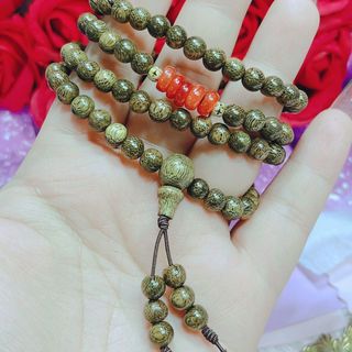 VÒNG TAY TRẦM HƯƠNG PHỐI NGŨ ĐIẾU NGỌC CẨM THẠCH HUYẾT THIÊN NHIÊN - THẮNG GIANG