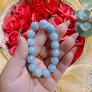 VÒNG TAY NAM THẠCH ANH MÀU AQUAMARINE 12 LY - THẮNG GIANG