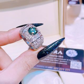 NHẪN NAM BẠC Ý XI BẠCH KIM ĐÍNH KIM CƯƠNG MOISSANITE TẶNG KÈM KIỂM ĐỊNH QUỐC TẾ - THẮNG GIANG
