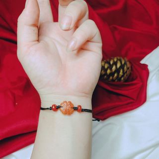 VÒNG TAY CỎ BỐN LÁ NGỌC CẨM THẠCH HẾT TẾT SONG ĐIẾU THIÊN NHIÊN - THẮNG GIANG