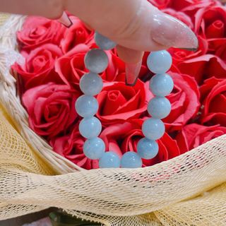 VÒNG TAY NAM THẠCH ANH MÀU AQUAMARINE 12 LY - THẮNG GIANG