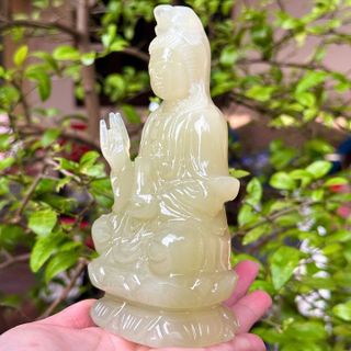 TƯỢNG PHẬT QUAN ÂM ĐÁ NGỌC PAKISTAN THIÊN NHIÊN - THẮNG GIANG