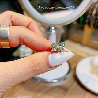 BÔNG TAI VÀNG TRẮNG BỌC KIM CƯƠNG MOISSANITE TẶNG KÈM KIỂM ĐỊNH QUỐC TẾ - THẮNG GIANG