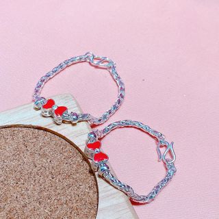 [ 1 CÁI ] LẮC TAY MẸ VÀ BÉ HÌNH NƠ BẠC TA CAO CẤP - THẮNG GIANG