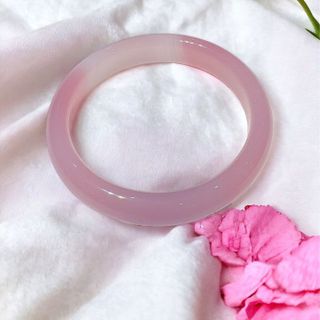 VÒNG TAY CHALCEDONY HỒNG THIÊN NHIÊN BẢN HẸ - THẮNG GIANG