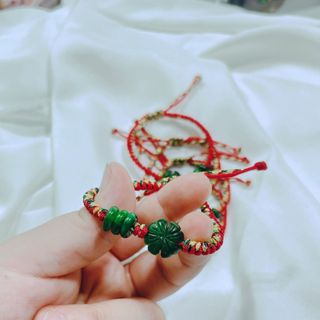 VÒNG TAY CỎ BA LÁ TAM ĐIẾU NGỌC CẨM THẠCH THIÊN NHIÊN - THẮNG GIANG