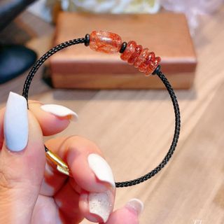 VÒNG TAY LU THỐNG NGŨ ĐIẾU THẠCH ANH TÓC ĐỎ THIÊN NHIÊN - THẮNG GIANG