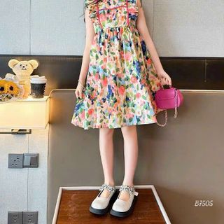 Váy đầm hoa công chúa dành cho bé gái mùa hè 100% lụa mango cao cấp, mềm mại, size từ 10-37kg - đủ mẫu giá sỉ