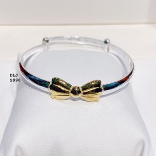 LẮC TAY NƠ CHO BÉ BẠC TA S990 NGUYÊN CHẤT CÓ THẺ HÓA ĐƠN - THẮNG GIANG