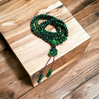 CHUỖI VÒNG TAY CỎ BỐN LÁ NGỌC CẨM THẠCH THIÊN NHIÊN - THẮNG GIANG