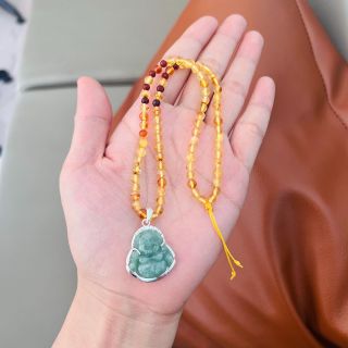 VÒNG CỔ HỔ PHÁCH PHỐI PHẬT DI LẶC NGỌC CẨM THẠCH - THẮNG GIANG