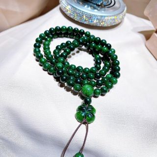 CHUỖI VÒNG TAY CỎ BỐN LÁ NGỌC CẨM THẠCH THIÊN NHIÊN - THẮNG GIANG