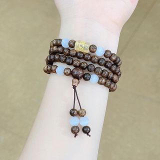 VÒNG TAY TRẦM HƯƠNG TỐC THIÊN NHIÊN 108 HẠT PHỐI LU TRÚ BÌNH AN - THẮNG GIANG