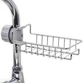 Kệ Khay Inox Gắn Vòi Để Miếng Rửa Bát Chén Đa Năng , Giá Treo Vòi Inox