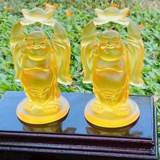 TƯỢNG PHẬT DI LẶC ĐÁ LƯU LY ĐỂ BÀN - THẮNG GIANG