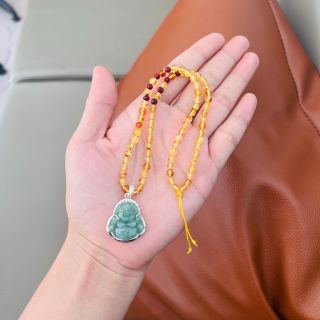 VÒNG CỔ HỔ PHÁCH PHỐI PHẬT DI LẶC NGỌC CẨM THẠCH - THẮNG GIANG