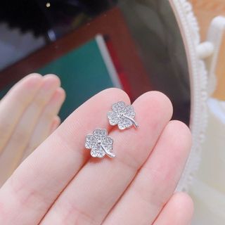 BÔNG TAI CỎ BỐN LÁ BẠC TA CAO CẤP - THẮNG GIANG