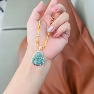VÒNG CỔ HỔ PHÁCH PHỐI PHẬT DI LẶC NGỌC CẨM THẠCH - THẮNG GIANG