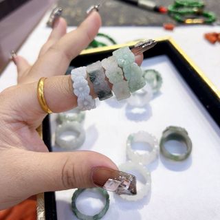 NHẪN CẨM THẠCH TRẠM HOA MAI THIÊN NHIÊN - THẮNG GIANG