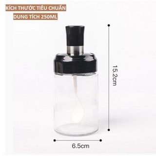 Lọ Đựng Gia Vị Thủy Tinh Kèm Thìa Thông Minh Cao Cấp Sang Trọng Dành Cho Các Mẹ Nội Trợ - KiMi Decor