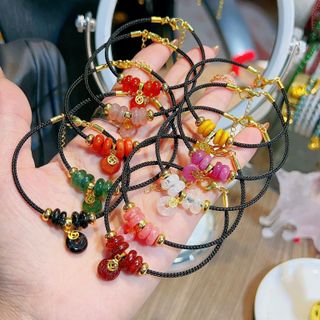 VÒNG TAY NGŨ ĐIẾU NGỌC THIÊN NHIÊN BỌC VÀNG TÂY 10 KARA - THẮNG GIANG