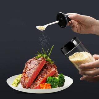 Lọ Đựng Gia Vị Thủy Tinh Kèm Thìa Thông Minh Cao Cấp Sang Trọng Dành Cho Các Mẹ Nội Trợ - KiMi Decor