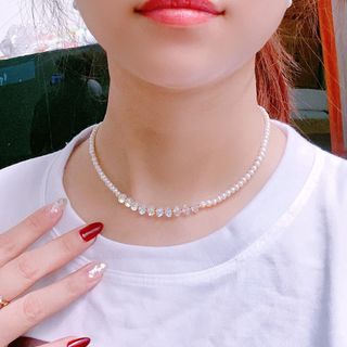 DÂY CHUYỀN NGỌC TRAI NUÔI NƯỚC NGỌT THIÊN NHIÊN PHỐI PHA LÊ CAO CẤP - THẮNG GIANG