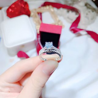 NHẪN NHÔ BẠC TA CAO CẤP ĐÍNH ĐÁ CÓ THẺ HÓA ĐƠN - THẮNG GIANG