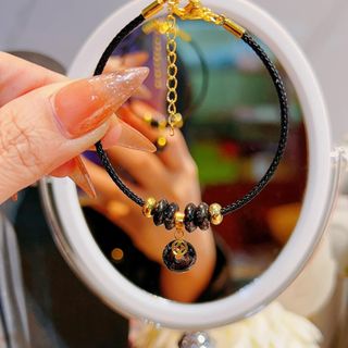 VÒNG TAY NGŨ ĐIẾU NGỌC THIÊN NHIÊN BỌC VÀNG TÂY 10 KARA - THẮNG GIANG