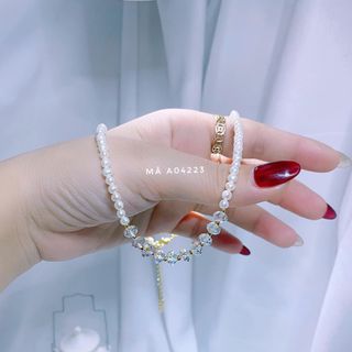 DÂY CHUYỀN NGỌC TRAI NUÔI NƯỚC NGỌT THIÊN NHIÊN PHỐI PHA LÊ CAO CẤP - THẮNG GIANG