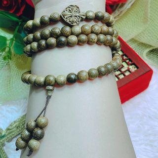VÒNG TAY NAM TRẦM HƯƠNG TỐC THIÊN NHIÊN PHỐI LÁ BỒ ĐỀ - THẮNG GIANG