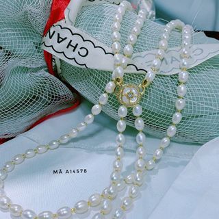 CHUỖI DÂY CHUYỀN NGỌC TRAI NUÔI PHỐI CHARM KHÓA - THẮNG GIANG