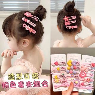 Kẹp tim nơ sao hồng vỉ 5cai 5kiểu(lố 12vỉ)
