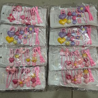 Kẹp tim nơ sao hồng vỉ 5cai 5kiểu(lố 12vỉ)