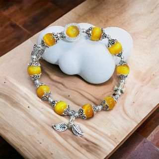 VÒNG TAY THẠCH ANH MẮT HỔ TÂM VÀNG THIÊN NHIÊN PHỐI CHARM BẠC TA - THẮNG GIANG