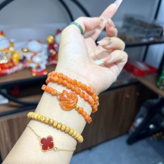 VÒNG TAY HỒ LY CẨM THẠCH HUYẾT A DẸT THIÊN NHIÊN - THẮNG GIANG