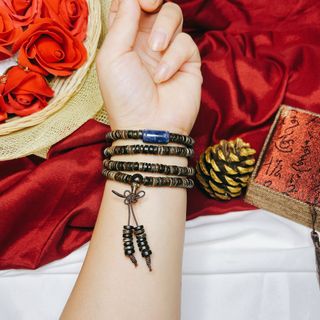 VÒNG TAY TRẦM HƯƠNG SÁNH CHÌM PHỐI LU THỐNG LAPIZ THIÊN THANH - THẮNG GIANG