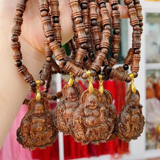 DÂY CHUYỀN PHẬT DI LẶC TRẦM HƯƠNG SÁNH CHÌM THIÊN NHIÊN - THẮNG GIANG
