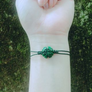 VÒNG TAY CỎ BỐN LÁ CẨM THẠCH SƠN THỦY DÁNG MỚI - THẮNG GIANG