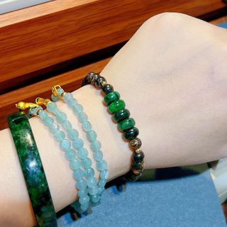 VÒNG TAY TRẦM HƯƠNG SÁNH PHỐI NGŨ ĐIẾU NGỌC CẨM THẠCH SƠN THỦY THIÊN NHIÊN - THẮNG GIANG