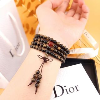 VÒNG TAY TRẦM HƯƠNG SÁNH PHỐI ĐÁ PHONG THỦY THIÊN NHIÊN BI VÀNG TÂY 10 KARA - THẮNG GIANG