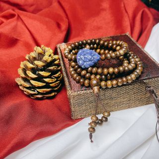 VÒNG TAY TRẦM HƯƠNG TỐC DẸT PHỐI HỒ LY CHÚA LAPIZ THIÊN THANH THIÊN NHIÊN - THẮNG GIANG