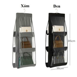 Giá Treo Túi Xách Chống Bụi 6 Ngăn Hàng Đẹp, Túi Đựng Giỏ Xách Cao Cấp - Kimi Decor