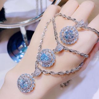 DÂY CHUYỀN XI BẠCH KIM MẶT HOA GẮN KIM CƯƠNG MOISSANITE TẶNG KÈM KIỂM ĐỊNH QUỐC TẾ - THẮNG GIANG