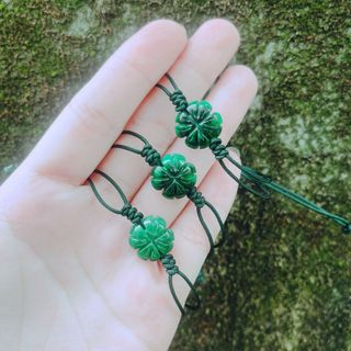 VÒNG TAY CỎ BỐN LÁ CẨM THẠCH SƠN THỦY DÁNG MỚI - THẮNG GIANG