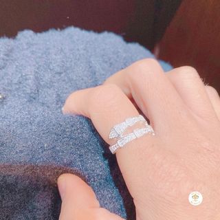 NHẪN RẮN ĐÍNH ĐÁ CHUẨN BẠC TA , BẠC TA XI VÀNG 24K - THẮNG GIANG
