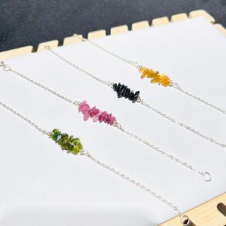 VÒNG TAY ĐÁ TOURMALINE THIÊN NHIÊN XỎ DÂY BẠC TA CAO CẤP - THẮNG GIANG