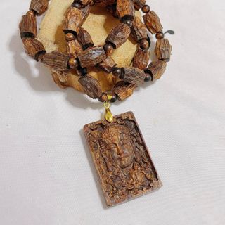 DÂY CHUYỀN NAM MẶT PHẬT TRẦM HƯƠNG SÁNH CHÌM THIÊN NHIÊN - THẮNG GIANG